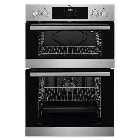 AEG DEX33111EM 59.4cm Built In Electric Double Oven - Stainless Steel - Bonus Superstore