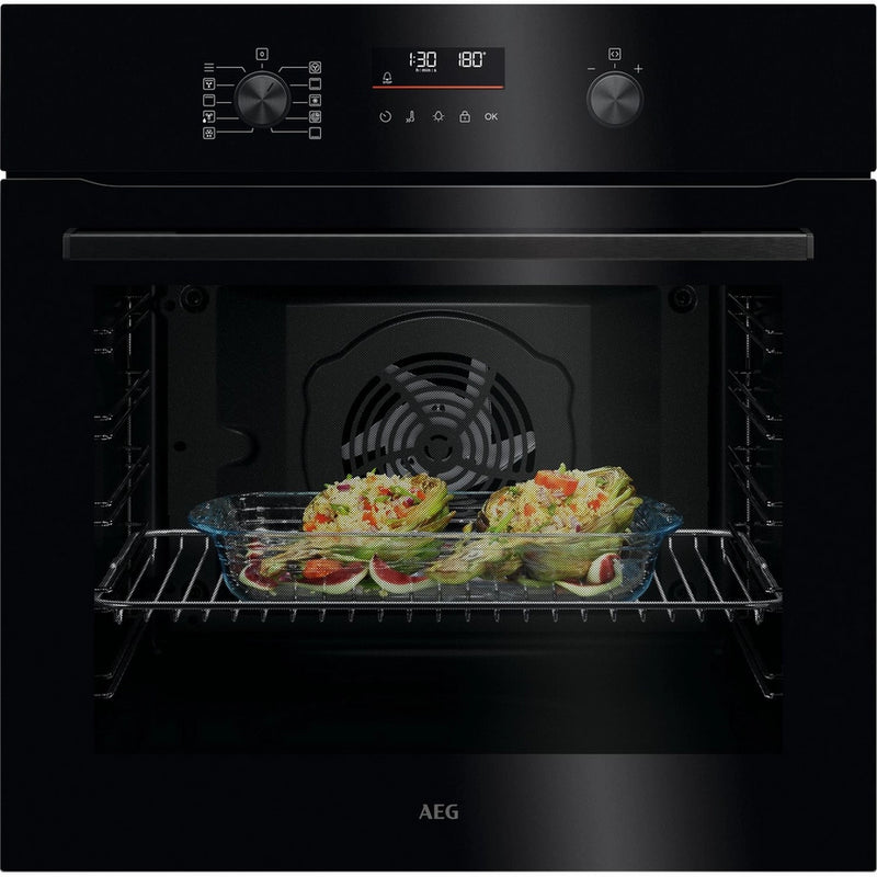 AEG OU5PB40XK 59.6cm Built In Electric Single Oven - Black