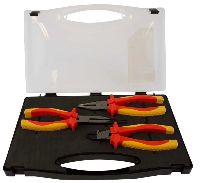 CK Avit AV06051 3 Piece Electricians Insulated VDE Pliers Set