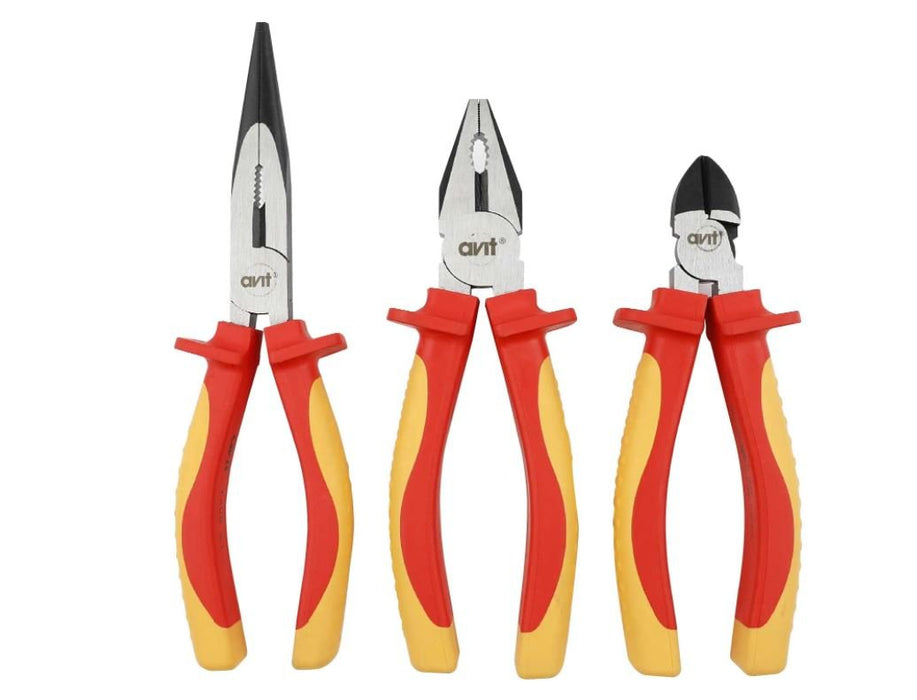 CK Avit AV06051 3 Piece Electricians Insulated VDE Pliers Set