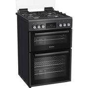 Blomberg GGRN655N 60cm Double Oven Gas Cooker with Gas Hob - Anthracite - Bonus Superstore