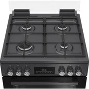 Blomberg GGRN655N 60cm Double Oven Gas Cooker with Gas Hob - Anthracite - Bonus Superstore