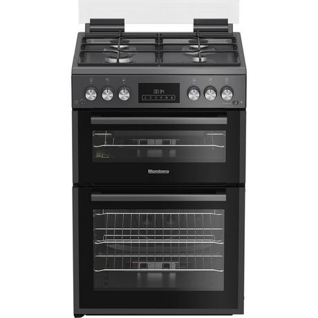 Blomberg GGRN655N 60cm Double Oven Gas Cooker with Gas Hob - Anthracite - Bonus Superstore