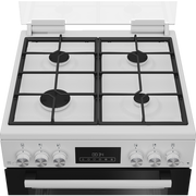 Blomberg GGRN655W 60cm Double Oven Gas Cooker with Gas Hob - White - Bonus Superstore