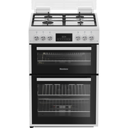 Blomberg GGRN655W 60cm Double Oven Gas Cooker with Gas Hob - White - Bonus Superstore