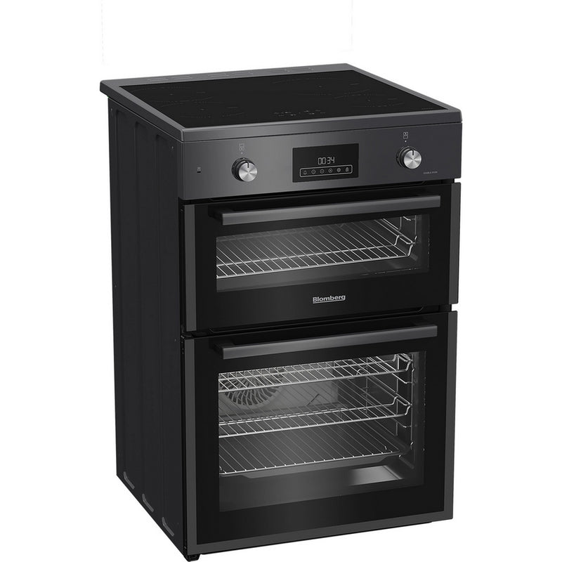 Blomberg HIRN651N 60cm Double Oven Electric Cooker with Induction Hob - Anthracite