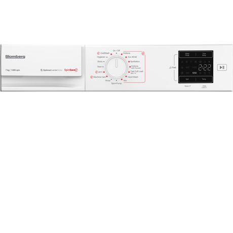 Blomberg LWA27461W 7kg 1400 Spin Washing Machine - White - Bonus Superstore