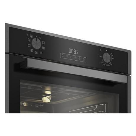 Blomberg ROEN9222DX 59.4cm Built In Single AeroChef Multi-Function Oven - Dark Steel