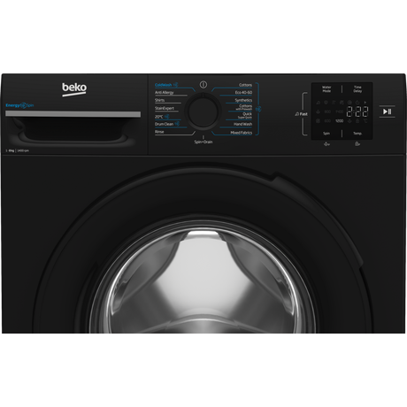 Beko BMN3WT3841B 8kg 1400 Spin Washing Machine - Black