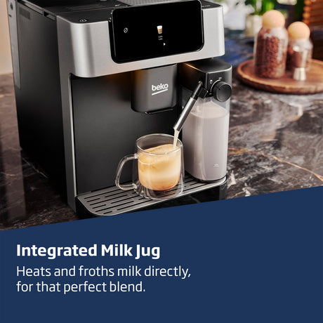 Beko CEG7304X Bean to Cup Fully Automatic Espresso Machine with Integrated Milk Jug - Silver Beko