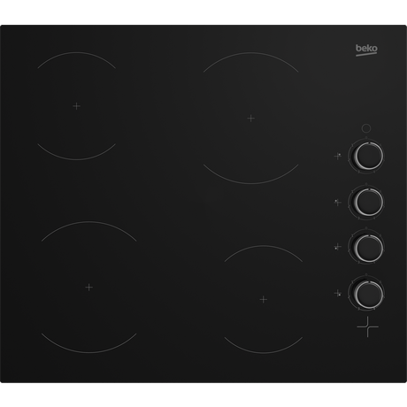 Beko CIHYV21B 58cm Ceramic Hob - Black - Bonus Superstore