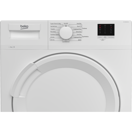 Beko DTLCE80041W 8kg Condenser Tumble Dryer - White - Bonus Superstore