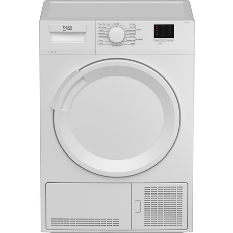 Beko DTLCE80041W 8kg Condenser Tumble Dryer - White - Bonus Superstore