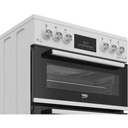 Beko EDG6231W 60cm Twin Cavity Gas Cooker with Enamel Hob - White - Bonus Superstore