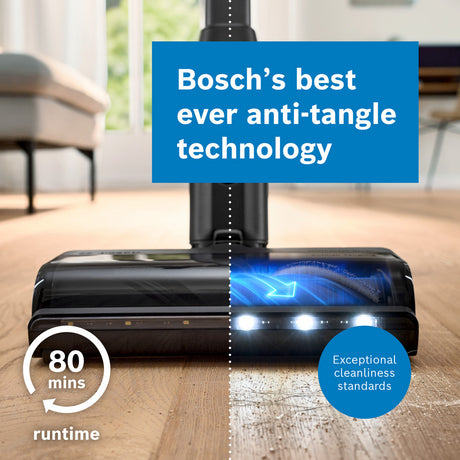 Bosch BBS1041GGB Cordless Handstick Vacuum Cleaner - 80 Minutes Runtime - Graphite