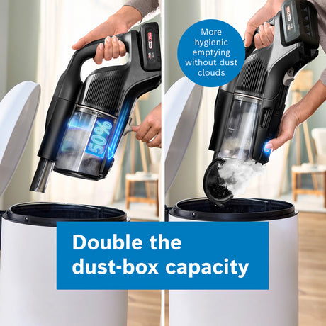 Bosch BBS1041GGB Cordless Handstick Vacuum Cleaner - 80 Minutes Runtime - Graphite