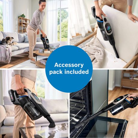 Bosch BBS1041GGB Cordless Handstick Vacuum Cleaner - 80 Minutes Runtime - Graphite