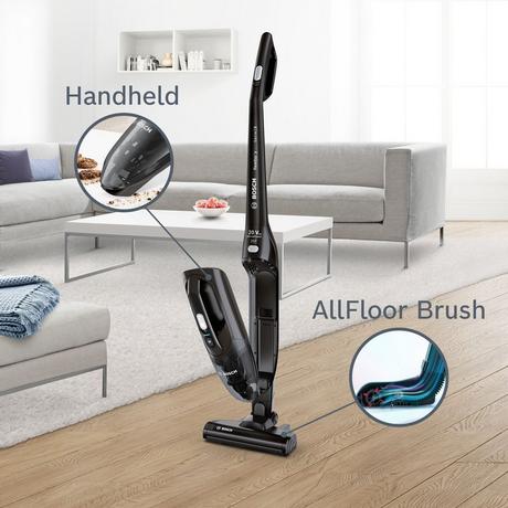 Bosch BCHF220GB Serie 2 2-in-1 Cordless Vacuum Cleaner - 44 Minutes Run Time - Jet Black - Bonus Superstore