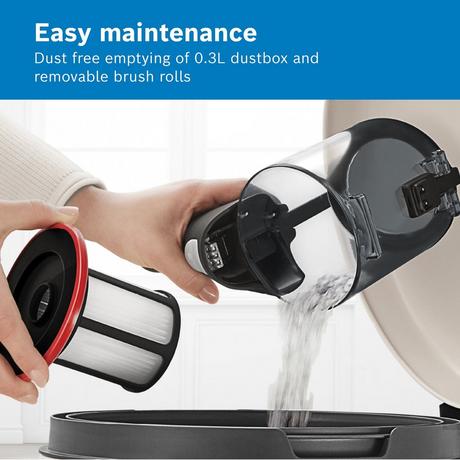 Bosch BCS612GB Unlimited Serie 6 ProHome Cordless Vacuum Cleaner - White - 30 Minute Run Time - Bonus Superstore