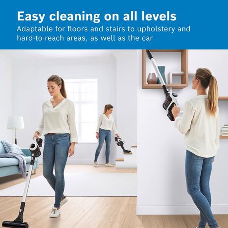 Bosch BCS612GB Unlimited Serie 6 ProHome Cordless Vacuum Cleaner - White - 30 Minute Run Time - Bonus Superstore