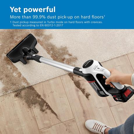 Bosch BCS612GB Unlimited Serie 6 ProHome Cordless Vacuum Cleaner - White - 30 Minute Run Time - Bonus Superstore