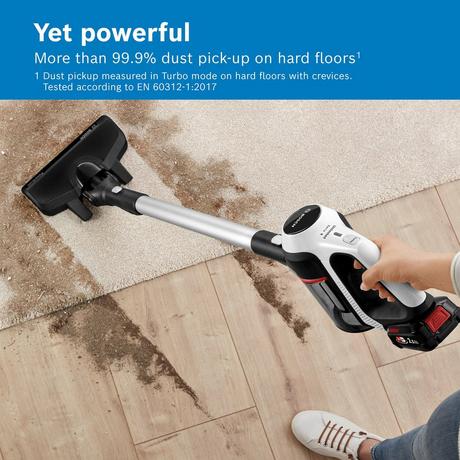Bosch BCS612GB Unlimited Serie 6 ProHome Cordless Vacuum Cleaner - White - 30 Minute Run Time
