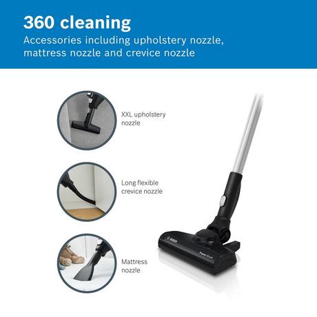 Bosch BCS612GB Unlimited Serie 6 ProHome Cordless Vacuum Cleaner - White - 30 Minute Run Time - Bonus Superstore