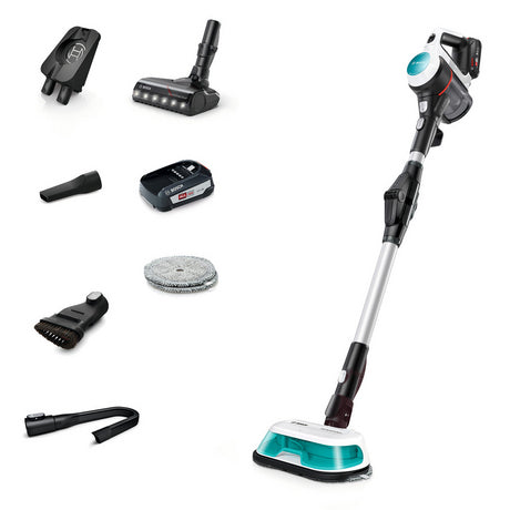 Bosch BCS71HYGGB ProAqua Cordless Vacuum Cleaner - 40 Minutes Run Time - White - PLUS Additional Battery Bosch