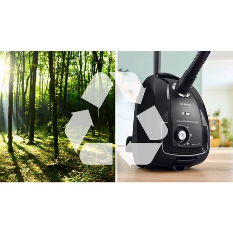 Bosch BGL38BA3GB Serie 4 ProEco 850W Bagged Cylinder Vacuum Cleaner - Black - Bonus Superstore