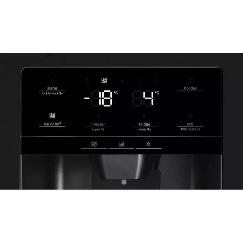 Bosch KAD93ABEP 70/30 Total No Frost, American Fridge-freezer - Black