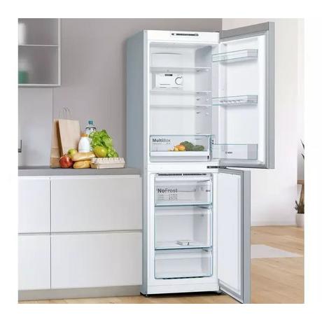 Bosch KGN34NLEAG 60cm 50/50 No Frost Fridge Freezer - Silver - Bonus Superstore