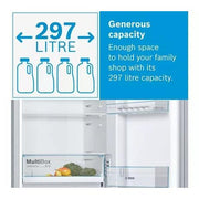 Bosch KGN34NLEAG 60cm 50/50 No Frost Fridge Freezer - Silver - Bonus Superstore
