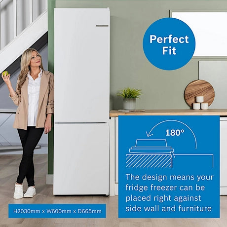 Bosch KGN392WDFG 60cm Fridge Freezer - White