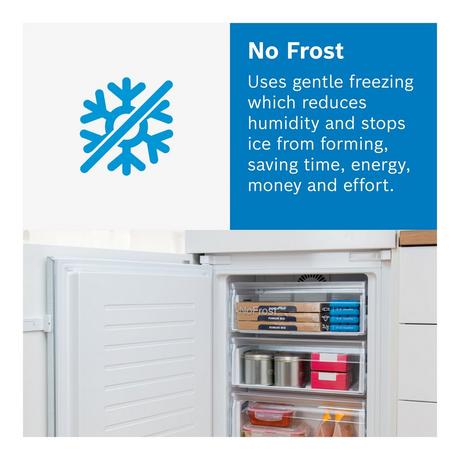 Bosch KIN85NSE0G 54.1cm 50/50 Built-In Frost Free Fridge Freezer - White - Bonus Superstore