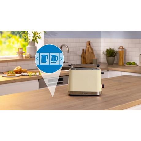 Bosch TAT4M227GB 2 Slice Toaster - Cream - Bonus Superstore