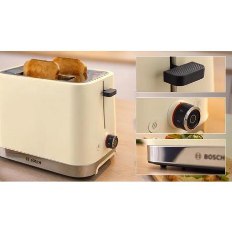Bosch TAT4M227GB 2 Slice Toaster - Cream - Bonus Superstore