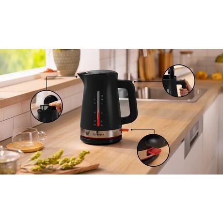 Bosch TWK4M223GB 1.7 Litres Jug Kettle - Black - Bonus Superstore