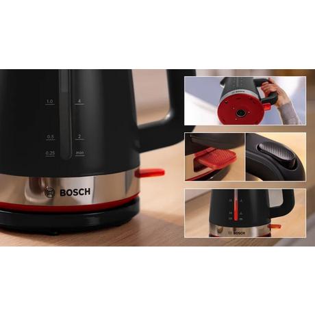 Bosch TWK4M223GB 1.7 Litres Jug Kettle - Black - Bonus Superstore