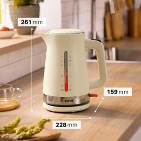 Bosch TWK4M227GB 1.7 Litres Kettle - Cream - Bonus Superstore