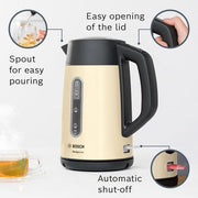 Bosch TWK4P437GB 1.7 Litre Traditional Kettle - Cream - Bonus Superstore