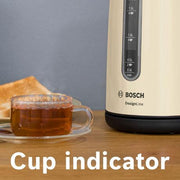 Bosch TWK4P437GB 1.7 Litre Traditional Kettle - Cream - Bonus Superstore