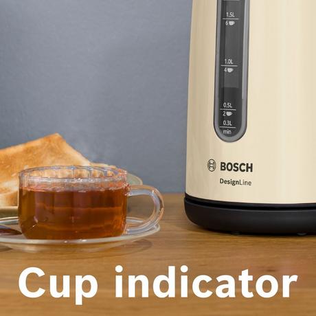 Bosch TWK4P437GB 1.7 Litre Traditional Kettle - Cream - Bonus Superstore