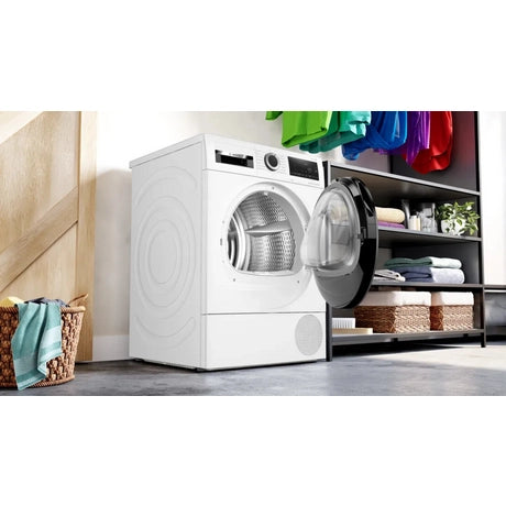 Bosch, Series 6 WQG24502GB 9kg Heat Pump Tumble Dryer - White - Bonus Superstore