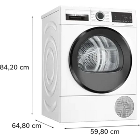 Bosch, Series 6 WQG24502GB 9kg Heat Pump Tumble Dryer - White