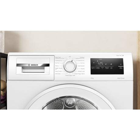 Bosch WTH85225GB 8kg Heat Pump Tumble Dryer - White Bosch