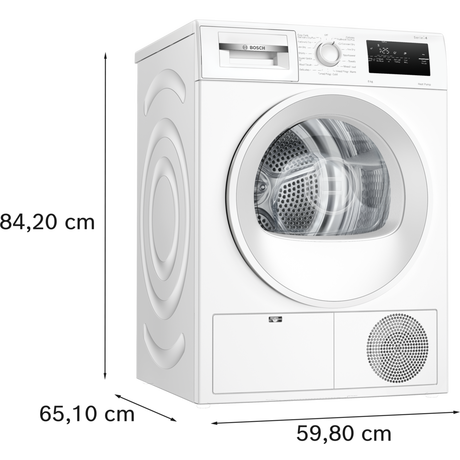 Bosch WTH85225GB 8kg Heat Pump Tumble Dryer - White Bosch