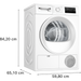 Bosch WTH85225GB 8kg Heat Pump Tumble Dryer - White Bosch