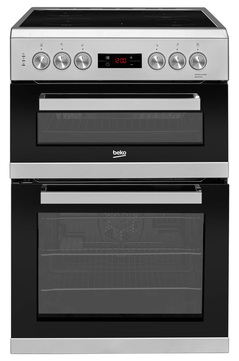 Beko 60cm Double Oven Electric Cooker - KDC653S