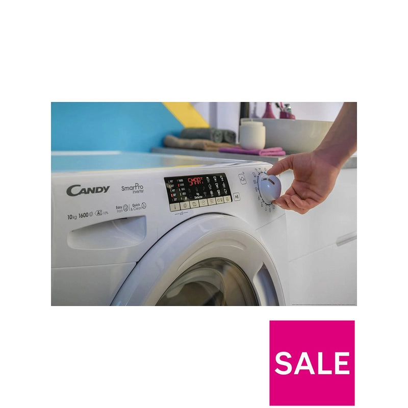 Candy CSO 696TWM6-80 Pro Inverter 9kg, 1600 Spin Washing Machine - White