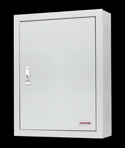 White electrical panel with a switch